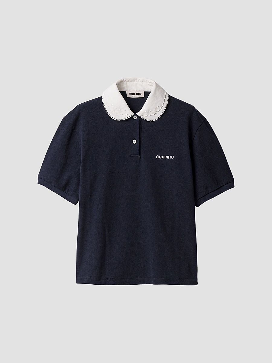 Women's Piqué Polo Shirt - Blue - Size Large
