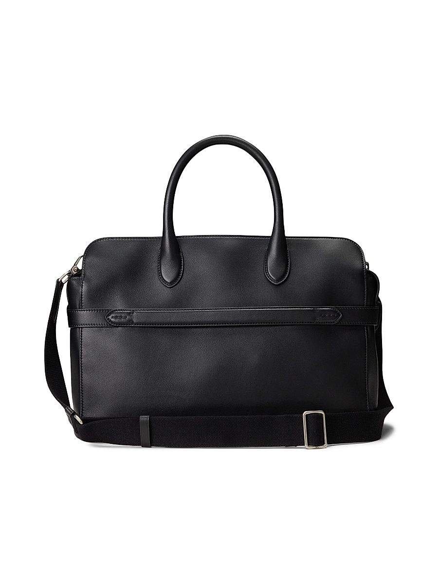 Men's Leather Commuter Case - Black