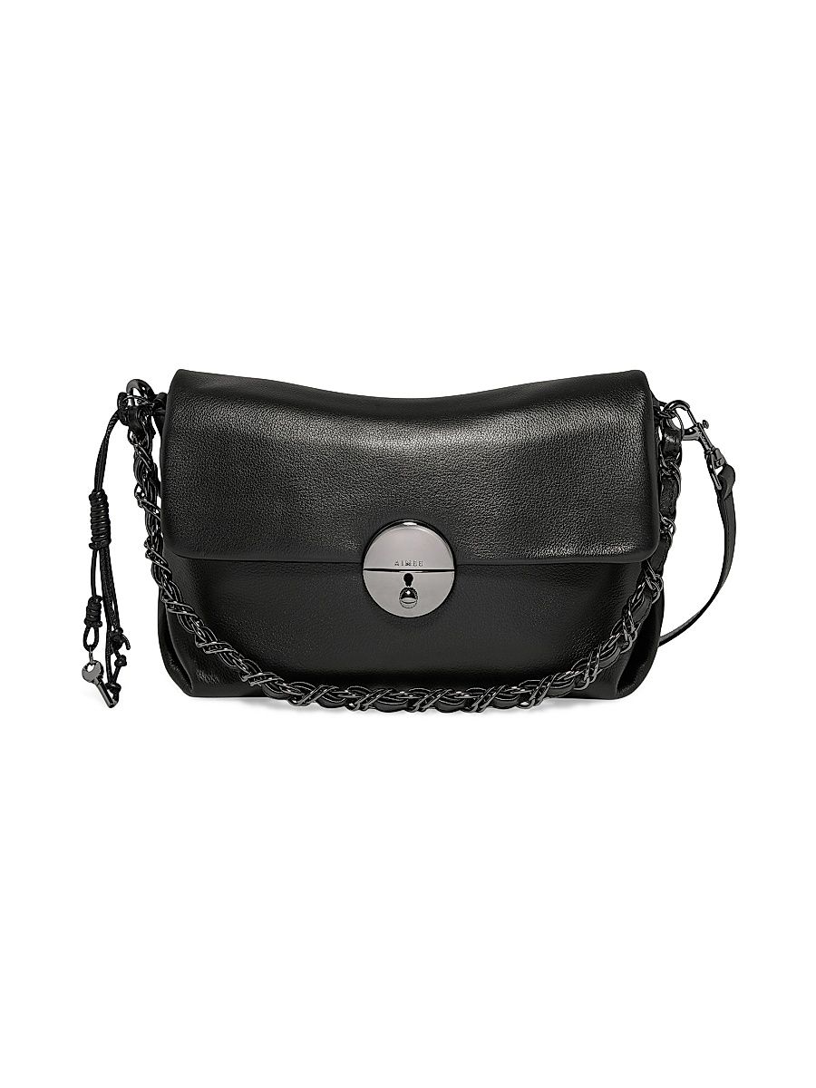 Women's Ricci Leather Convertible Shoulder Bag - Black