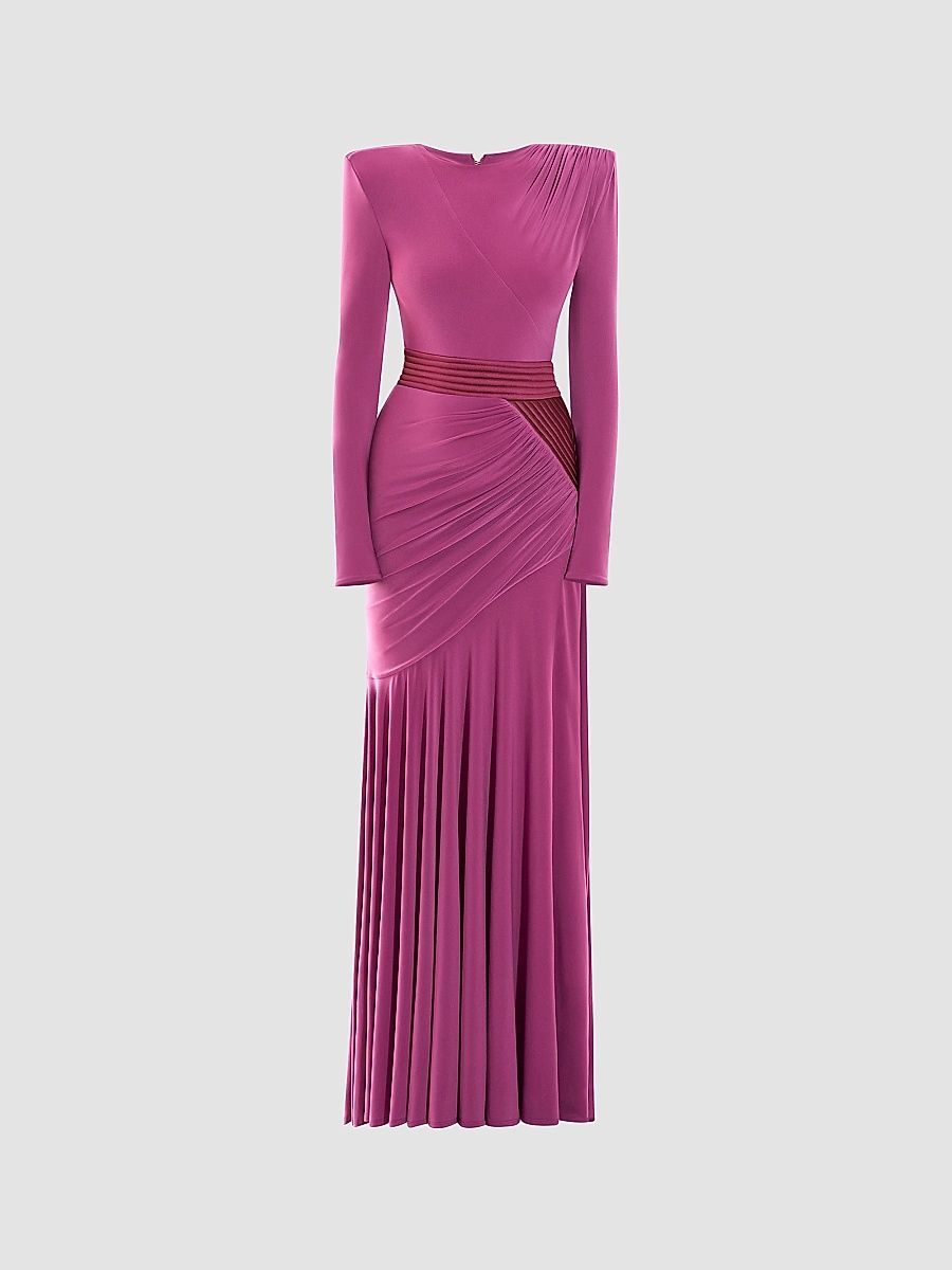 Women's How Light She Is Ruched Gown - Mauve - Size 0