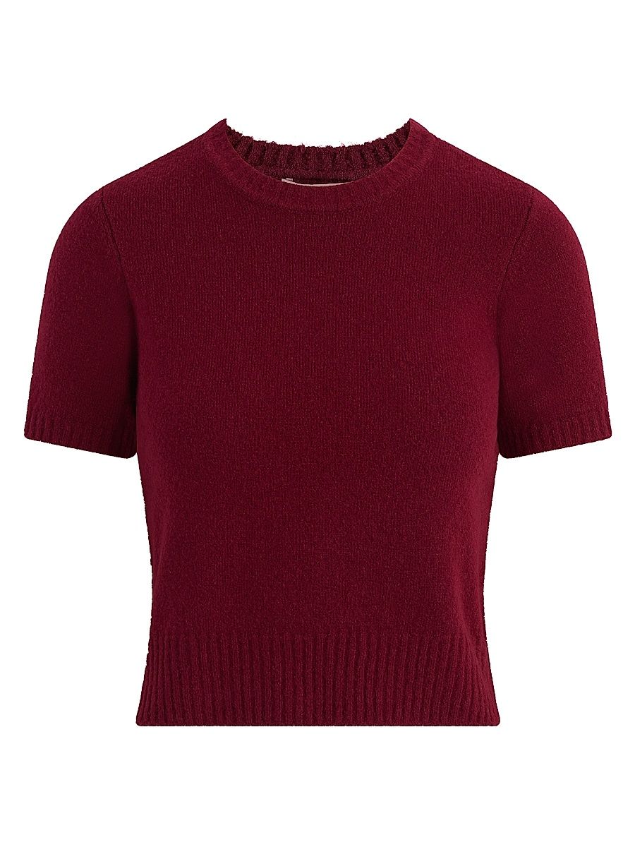 Women's The Steph Shrunken Sweater T-Shirt - Syrah - Size XS