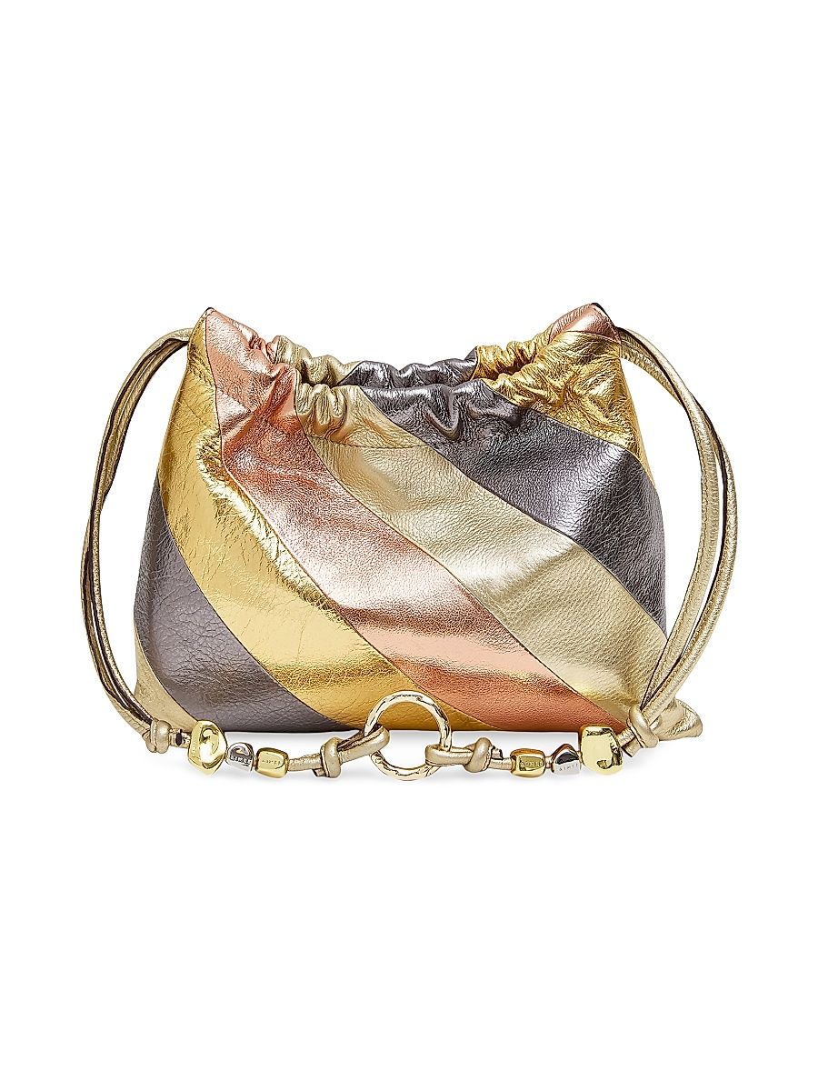 Women's Tie Breaker Shoulder Bag - Metallic Stripe