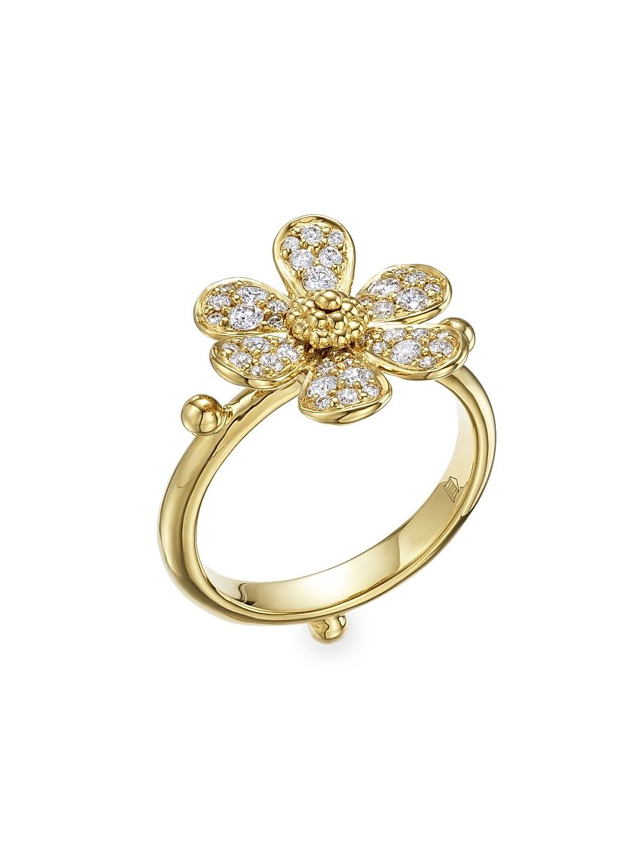 Women's Florence86 FJ Flora 18K Yellow Gold & 0.52 TCW Diamond Ring - Yellow Gold - Size 6