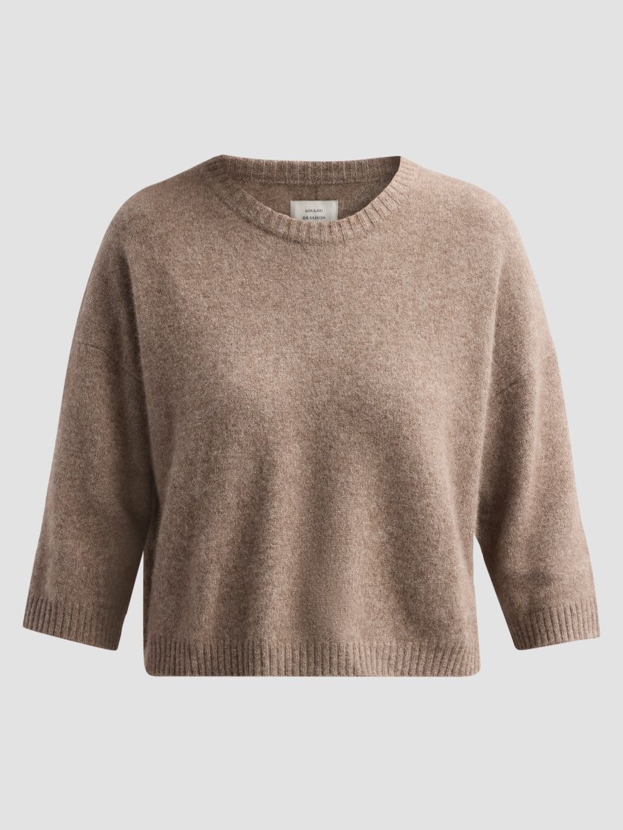 Loulou de Saison Women's Azali Knit Crewneck Sweater - Ashes Melange - Size Large