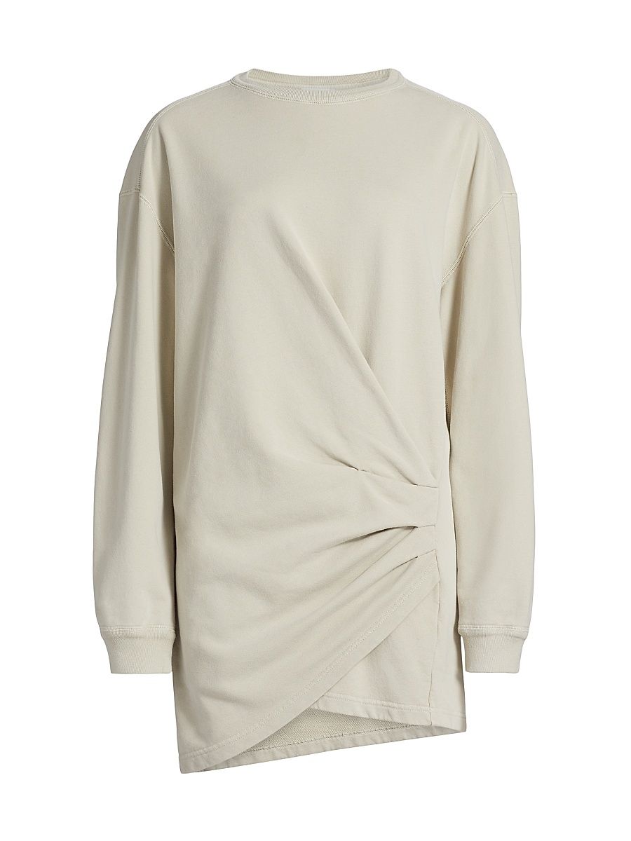 Women's Pipper Ruched Cotton Minidress - Ecru - Size 6