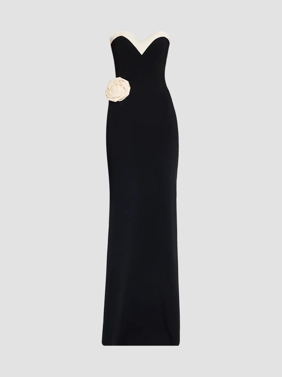 Chiara Boni La Petite Robe Women's Wisdra Strapless Gown - Nero Cream - Size 2