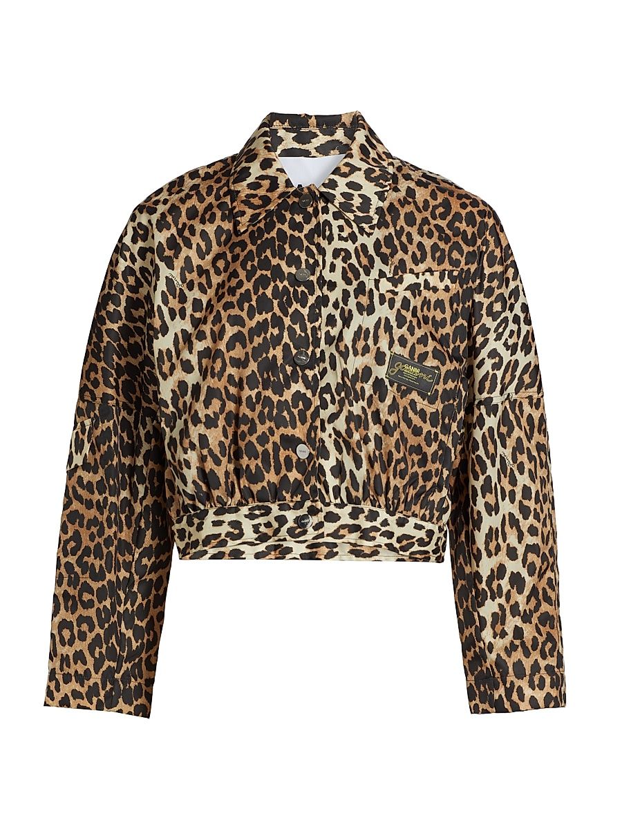 Women's Duchesse Leopard Short Jacket - Leopard - Size 6