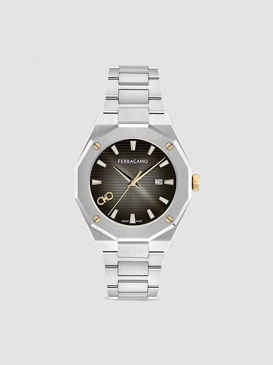 FERRAGAMO Men's Ferragamo Edge Stainless Steel Bracelet Watch/40MM - Stainless Steel