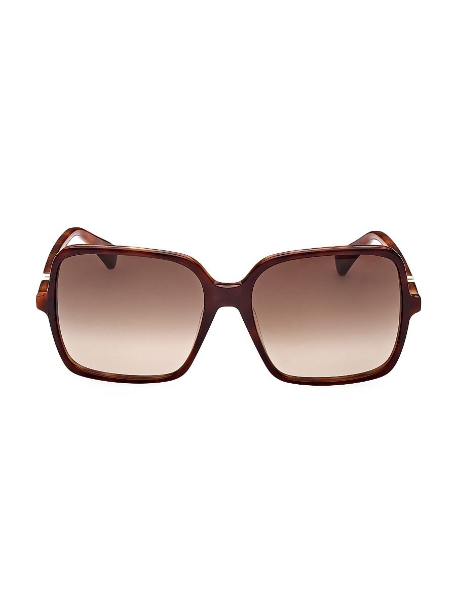 Women's 60MM Square Sunglasses - Dark Brown Gradient