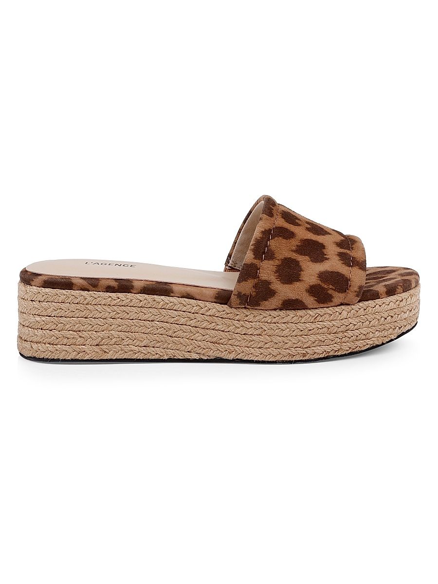 Women's Ramani 50MM Leopard-Print Suede Espadrille Sandals - Leopard - Size 11