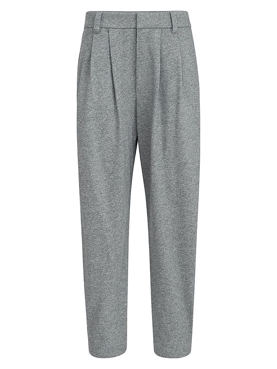 Women's Cashmere Jersey Tailored Trousers - Grey - Size 16