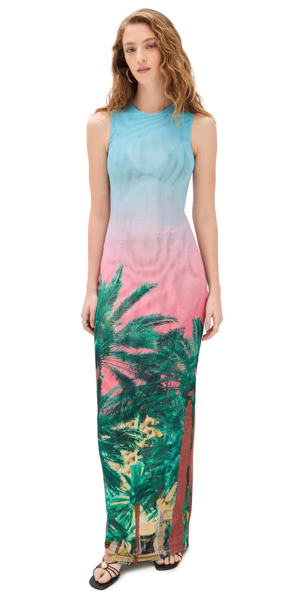 Dur Doux Miami Maxi Dress Pink/Green S