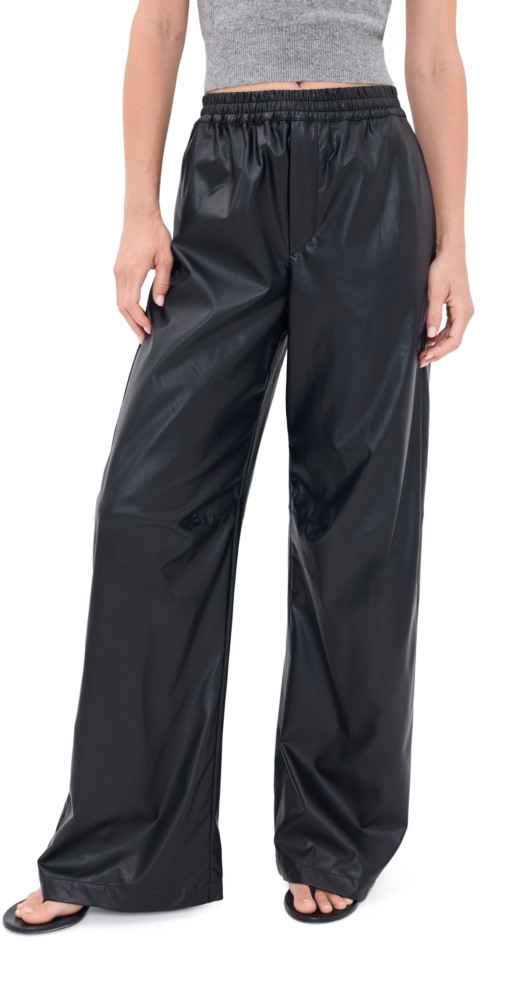 MM6 Maison Margiela Faux Leather Pants Black 42