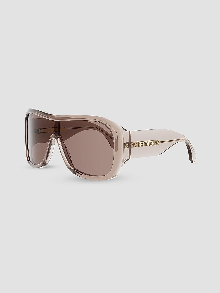 Women's Fendi Screen Round Sunglasses - Medium Brown