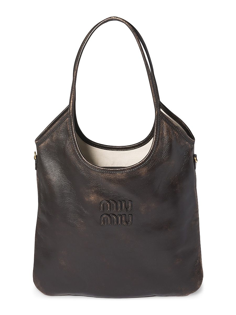 Women's Ivy Leather Shoulder Bag - Brown