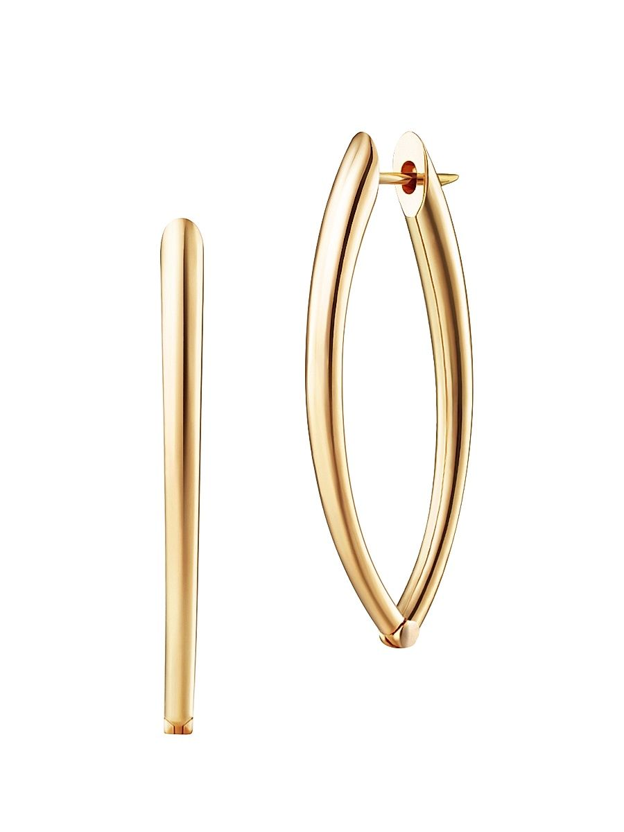 Women's Cristina 18K Yellow Gold Medium Marquise Hoop Earrings - Yellow Gold