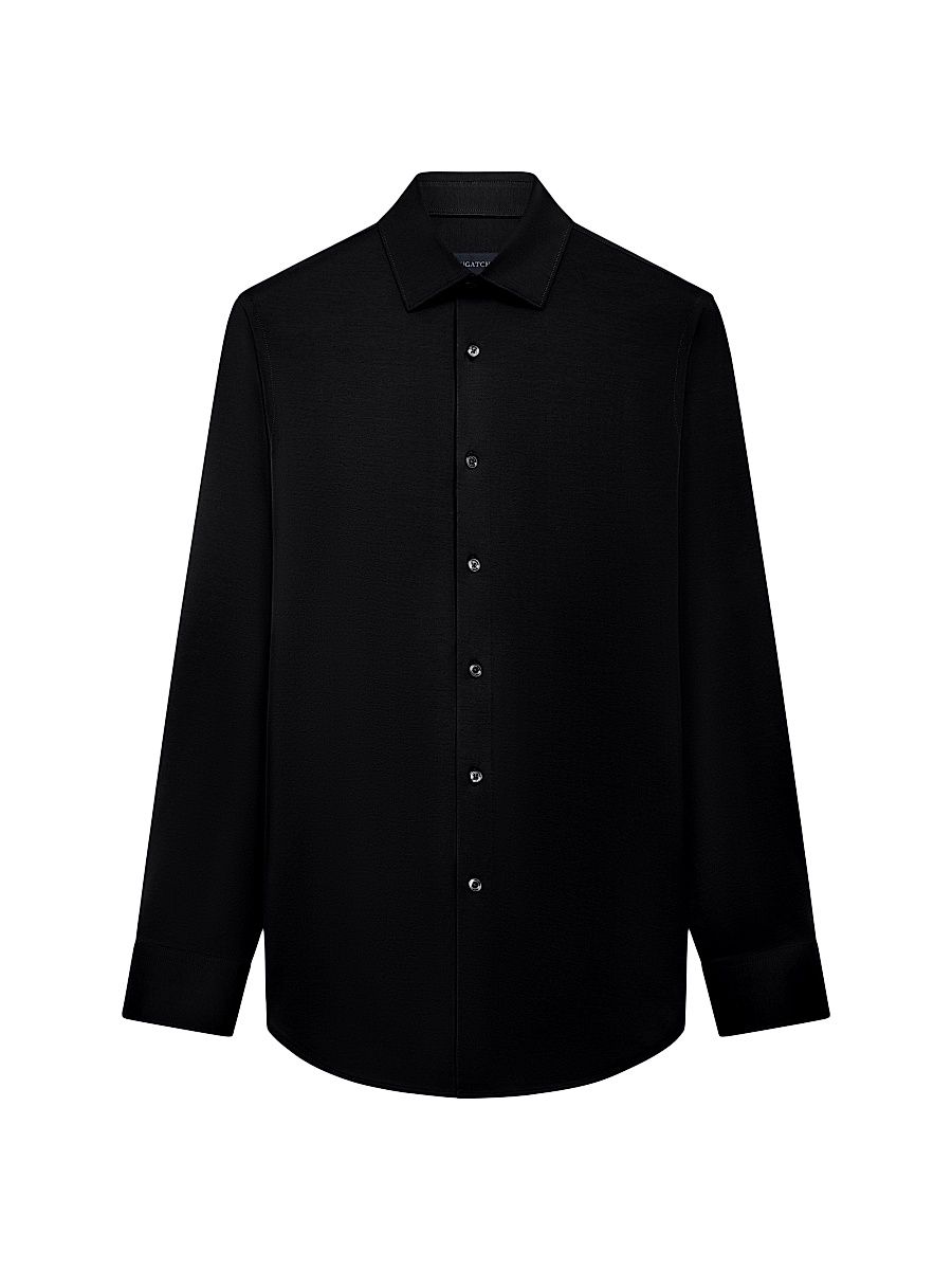 Men's OoohCotton Tech Button-Up Shirt - Black - Size Medium