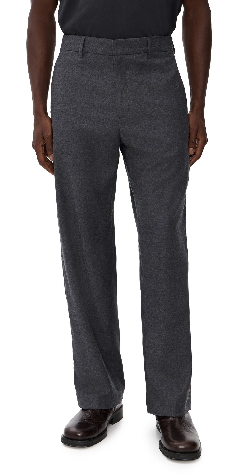 Barena Venezia Delfo Flan Brushed Wool Trousers Grigio 54