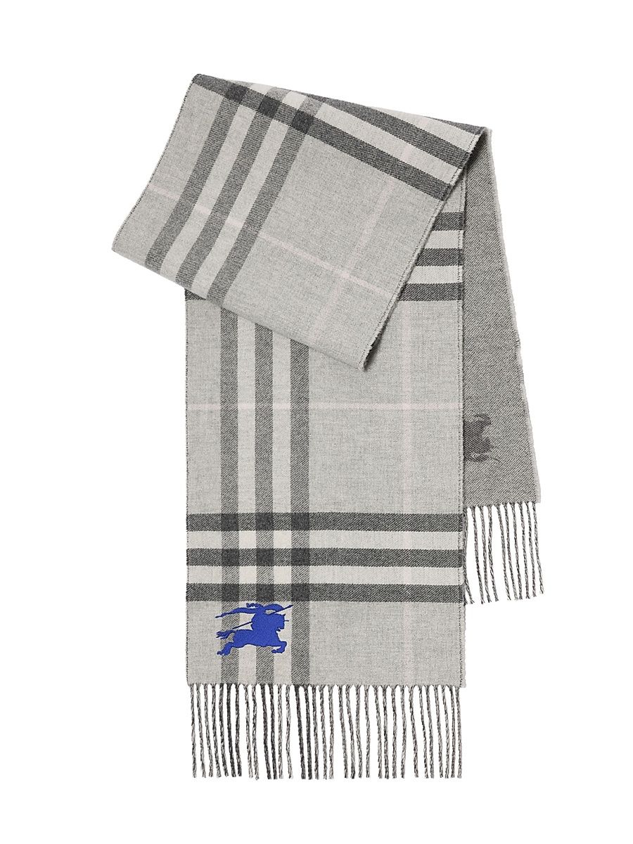 Women's Reversible Cashmere Scarf - Mitten Grey