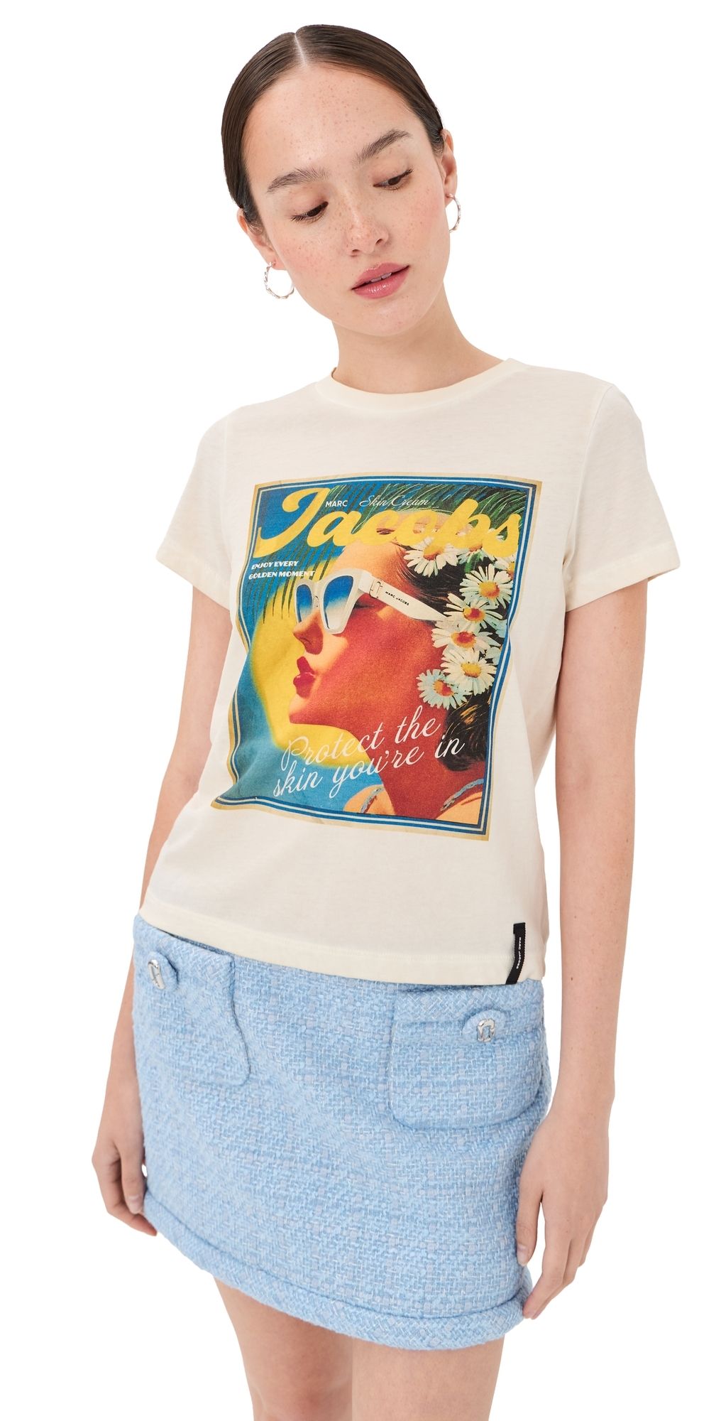 Marc Jacobs Sun Poster Femme Tee White Multi L