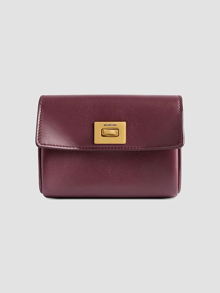 Balenciaga Women's Rodeo Flap Card Holder - Burgundy
