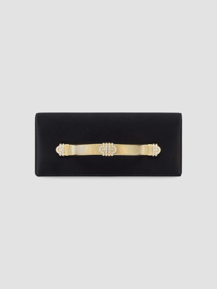 BVLGARI Women's Bvlgari Tubogas Satin Clutch - Black
