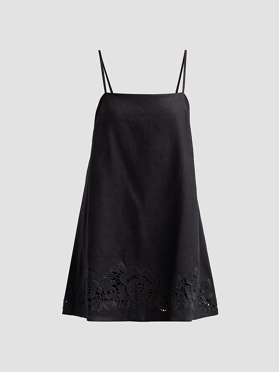 Women's Enamour Holiday Mini Dress - Noir - Size Large