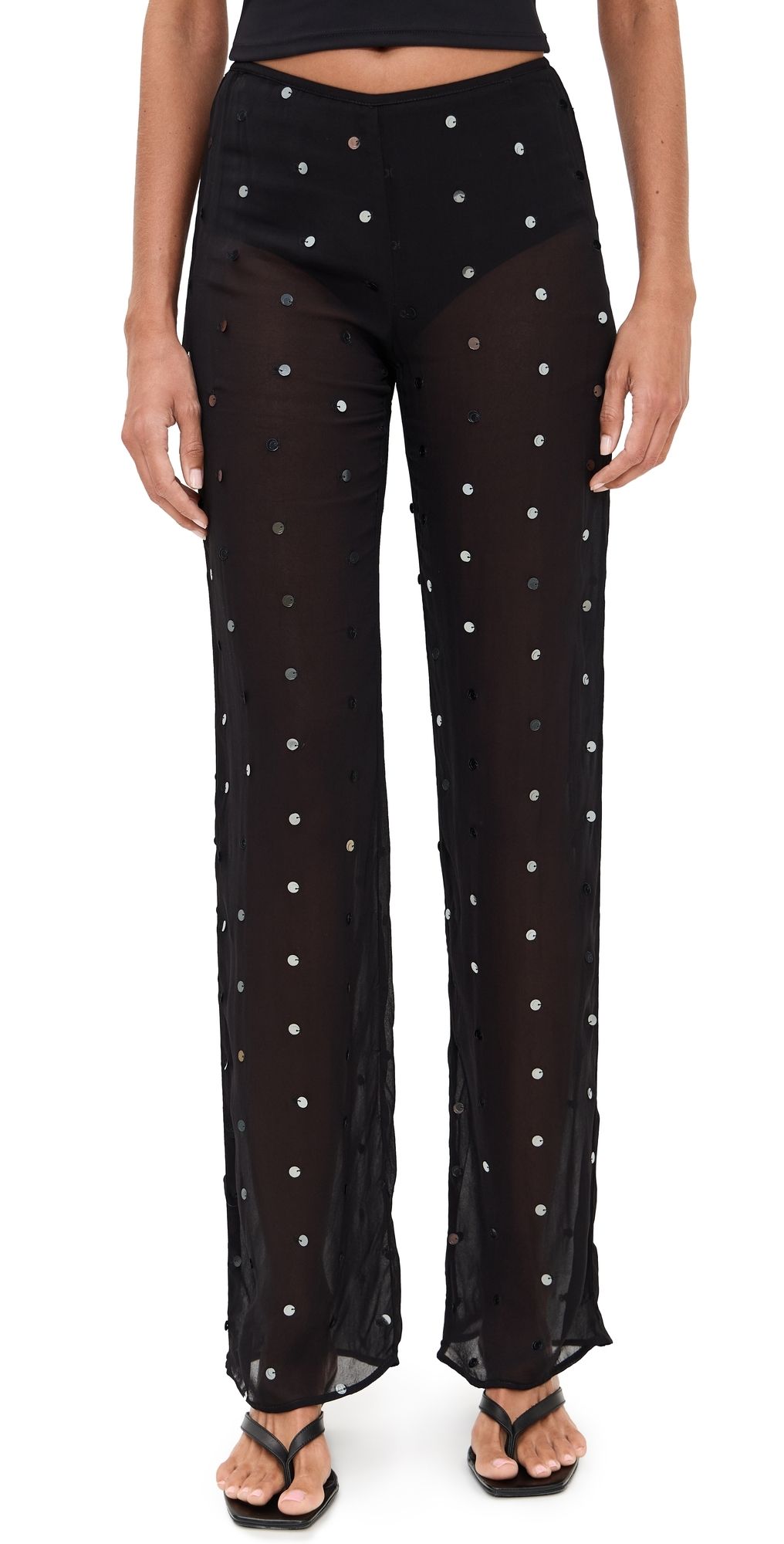 Bec + Bridge Arielle Pants Black Sequin 14