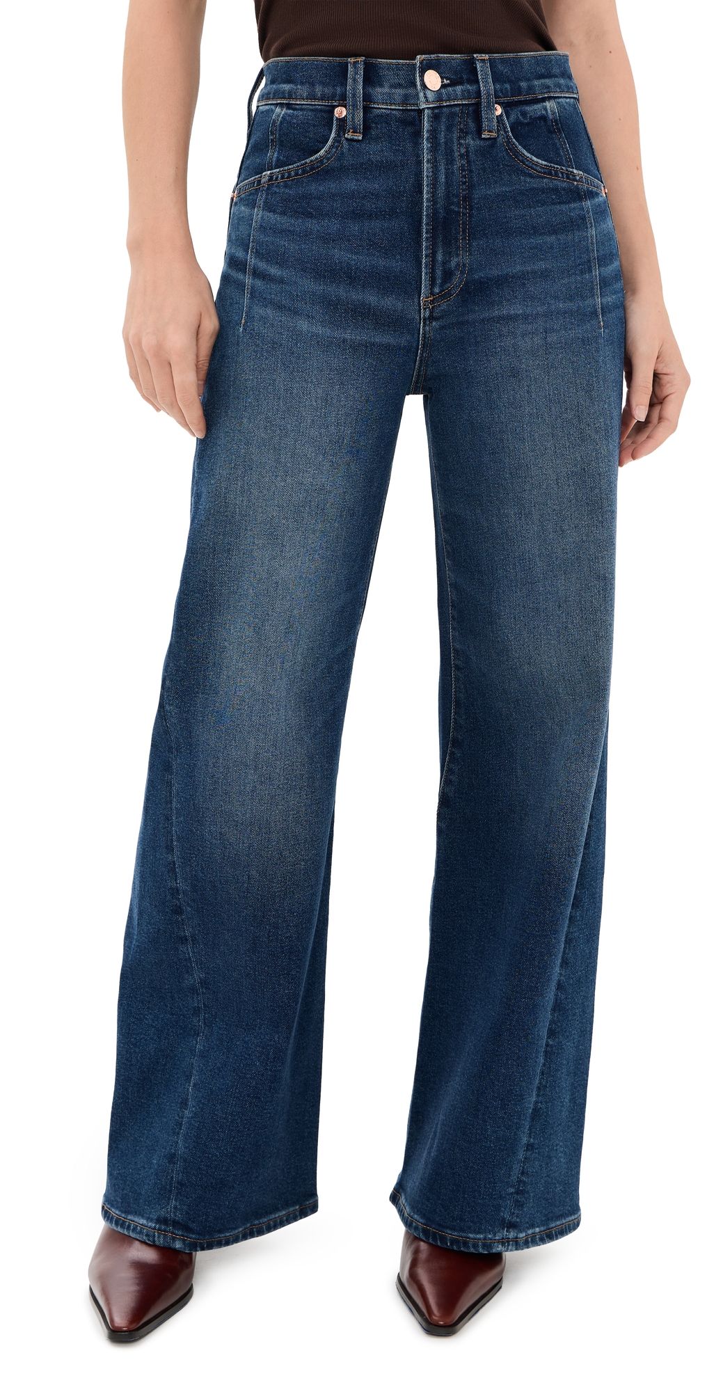 Pistola Kyra Petitie Bowed Wide Leg Jeans Inkwell 29