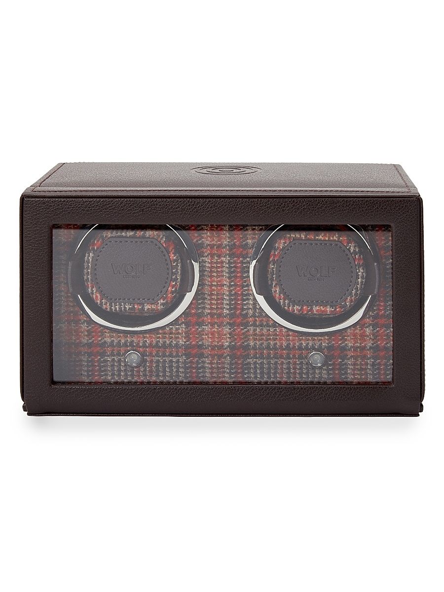 WOLF x WM Brown Double Watch Winder - Brown