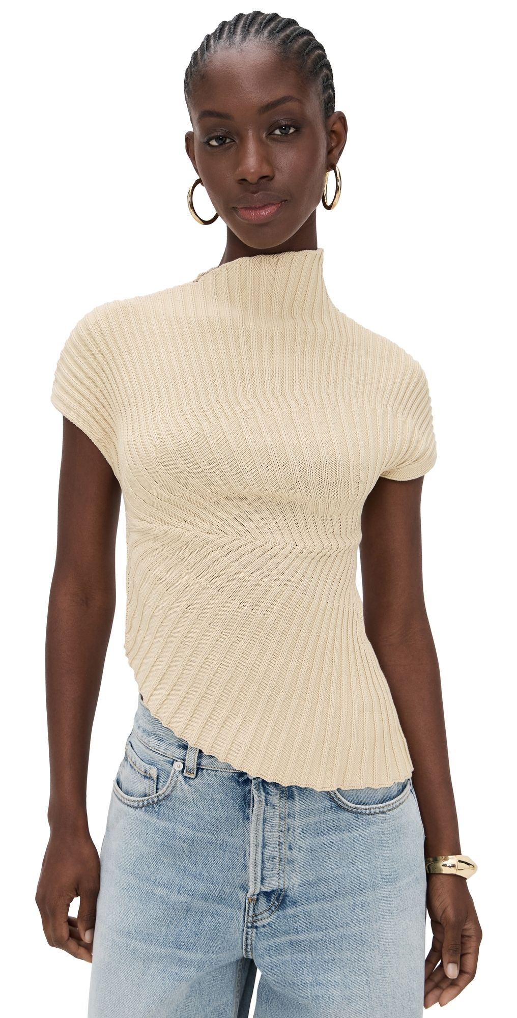 Cult Gaia Annemie Knit Top Beach L