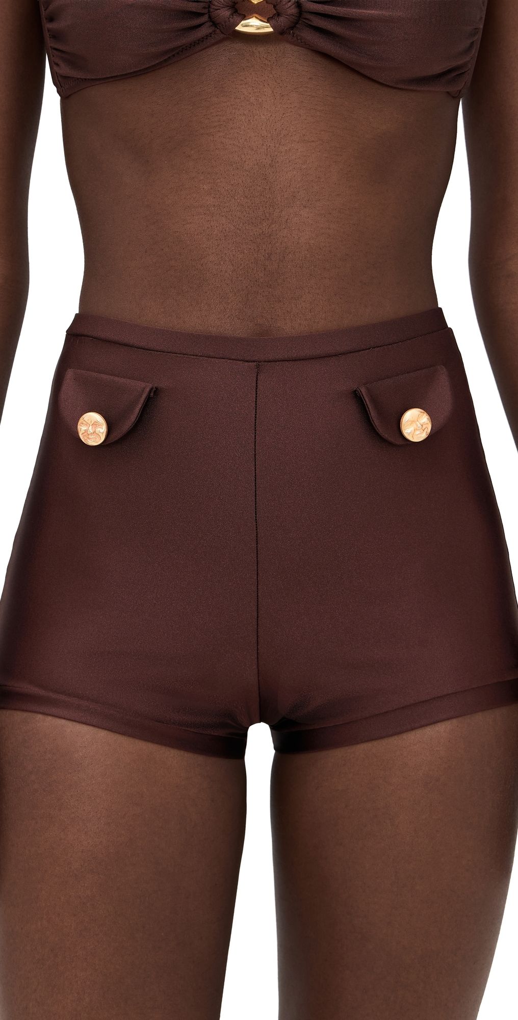 Shani Shemer Chleo Bikini Shorts Espresso XS
