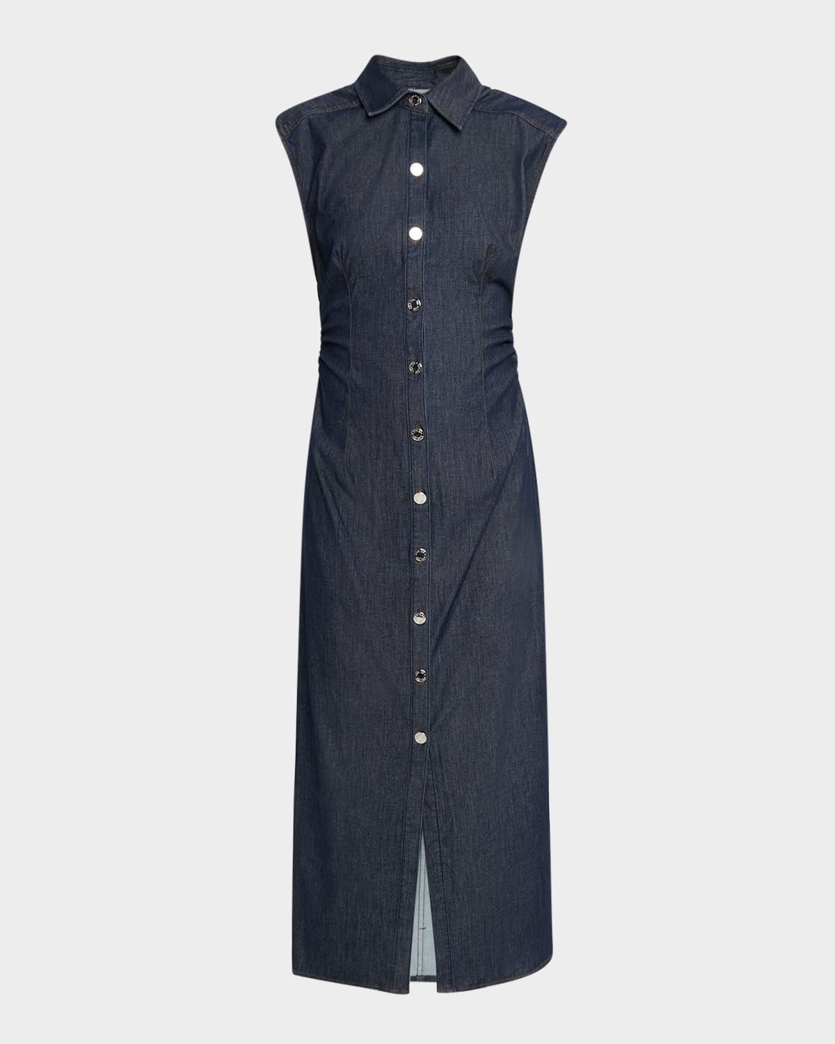 AIRFLEX Leah Button-Front Midi Dress