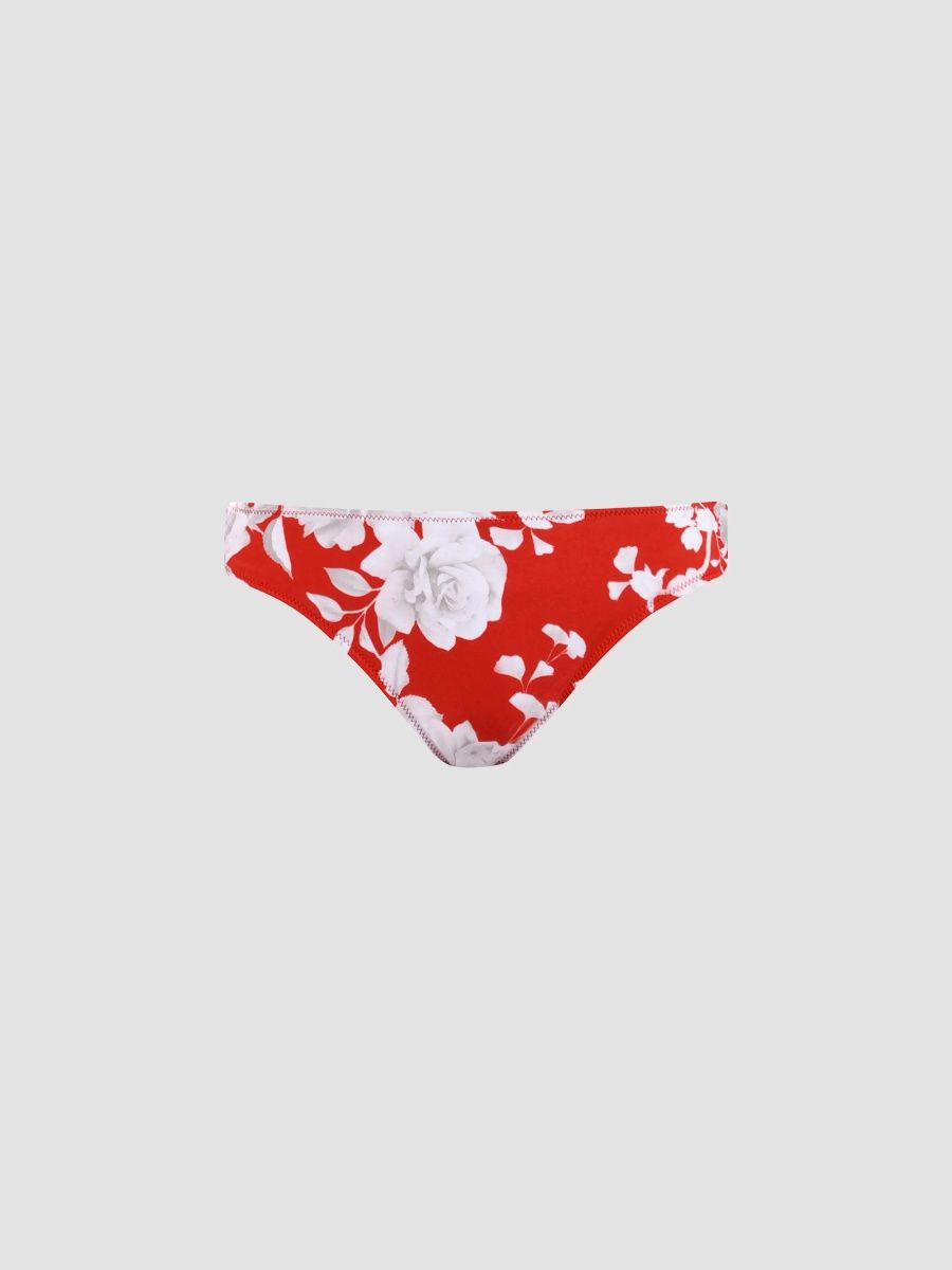 L'AGENCE Women's Ikebana Rose Nicole Bikini Bottom - Rouge - Size Small