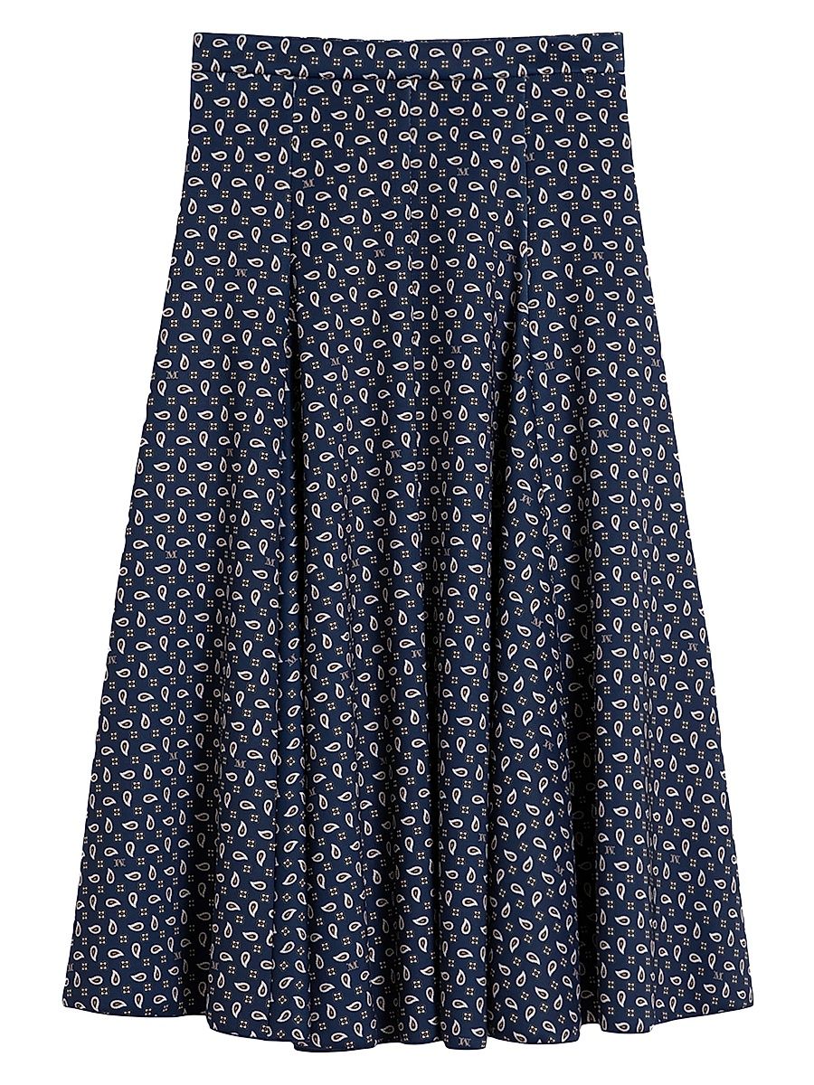 Women's Printed Jersey Skirt - Navy - Size 14