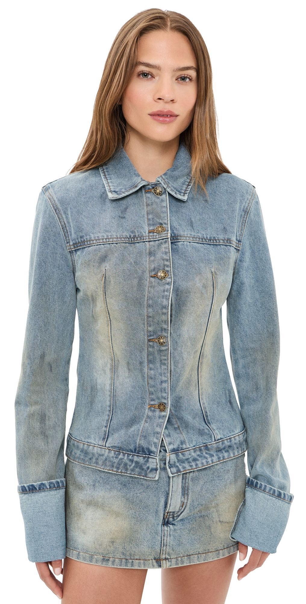 Lioness The Bronx Denim Jacket Stone Blue XL
