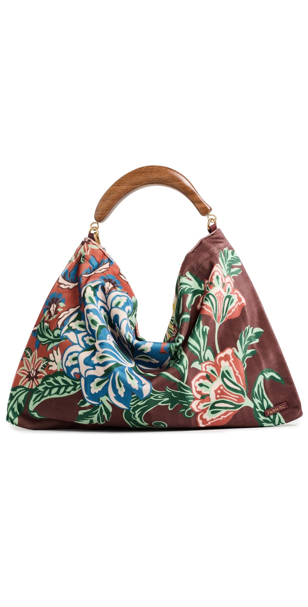 FARM Rio Small Velvet Hobo Bag LUNAR BOHO MULTICOLOR One Size