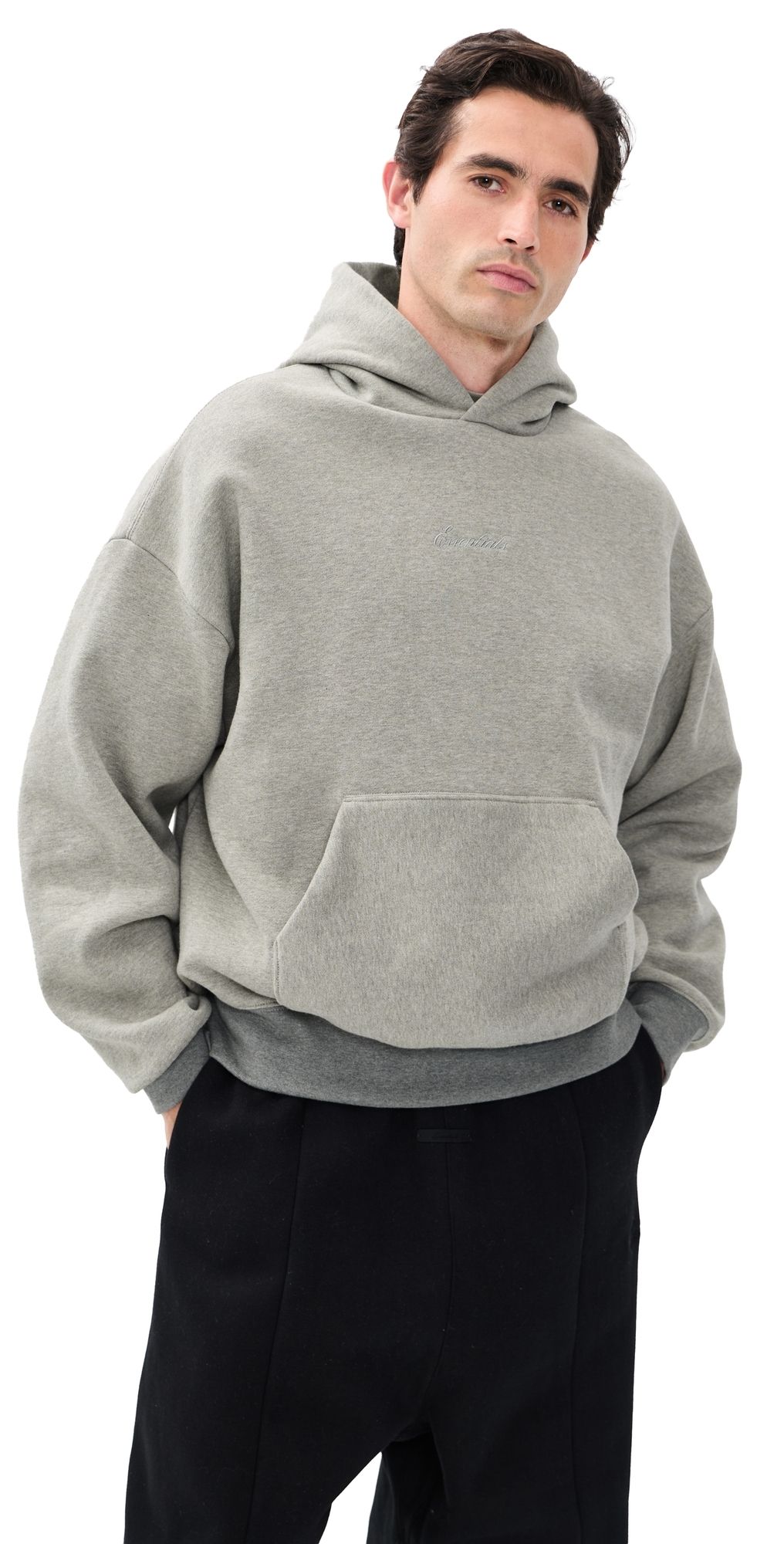 Fear of God Signature Classic Hoodie Concrete Heather/Dark Concrete XS