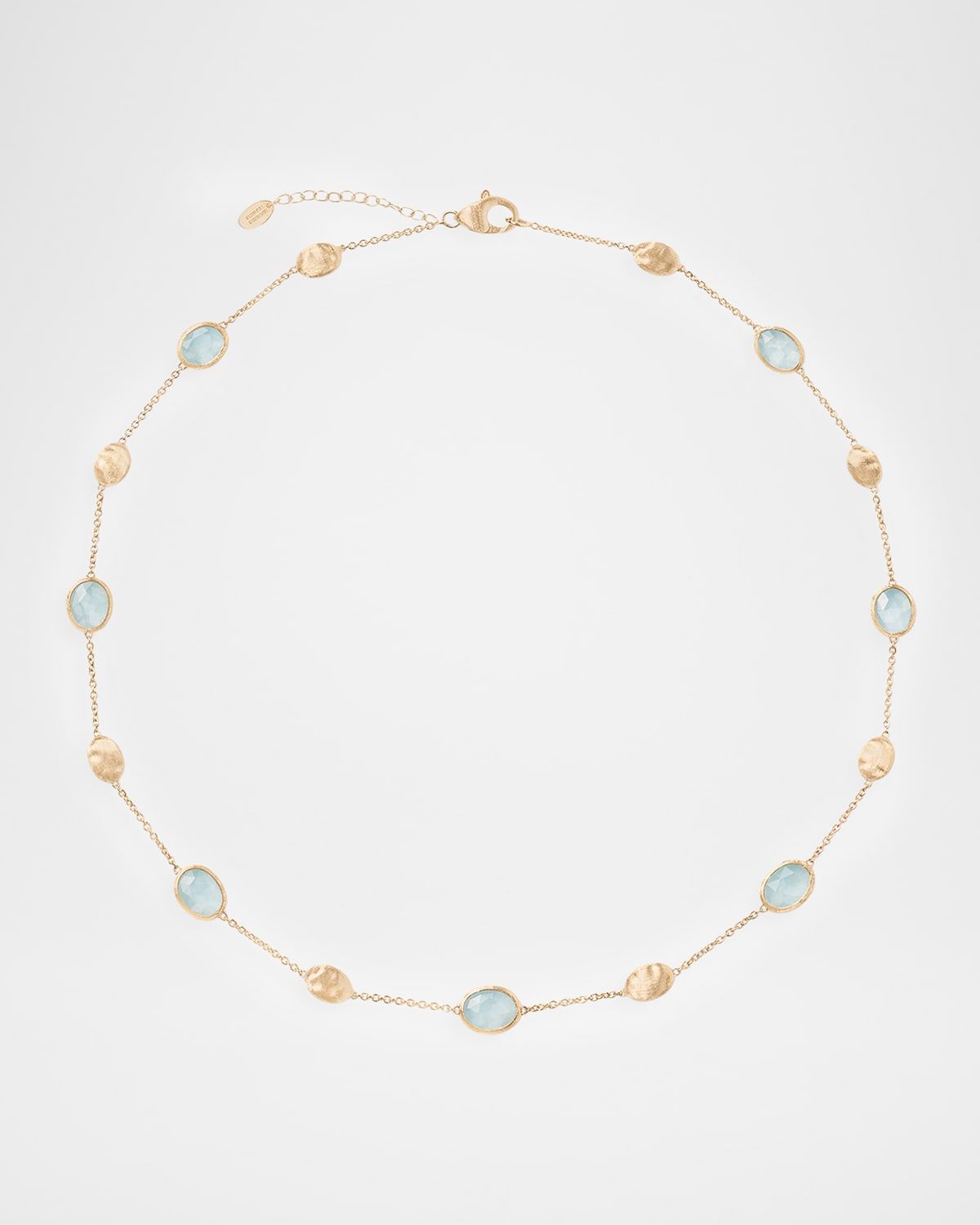 Siviglia 18K Gold Aquamarine Station Necklace