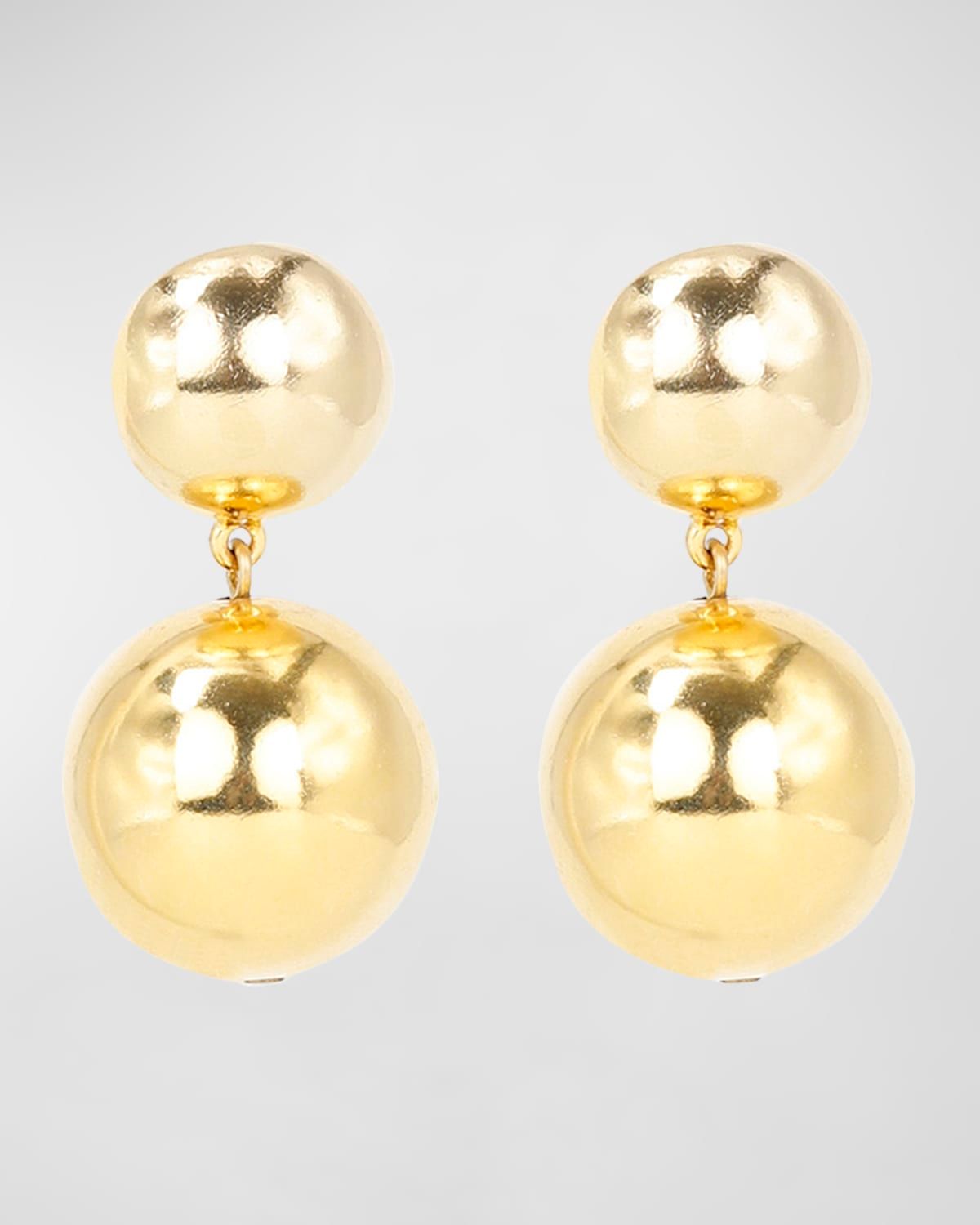Gold Ball Clip-On Earrings