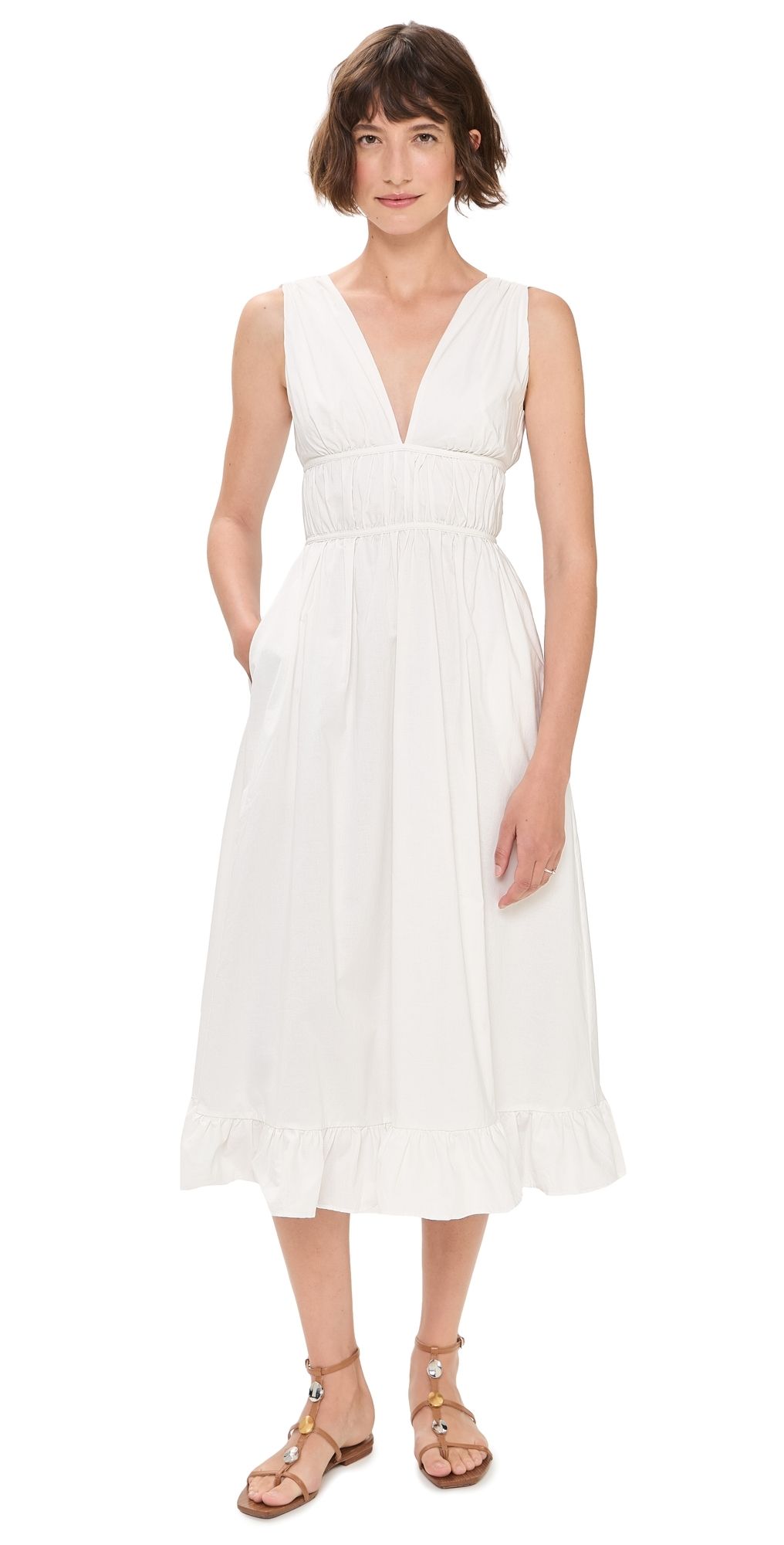 Peixoto Ava Midi Dress White XS