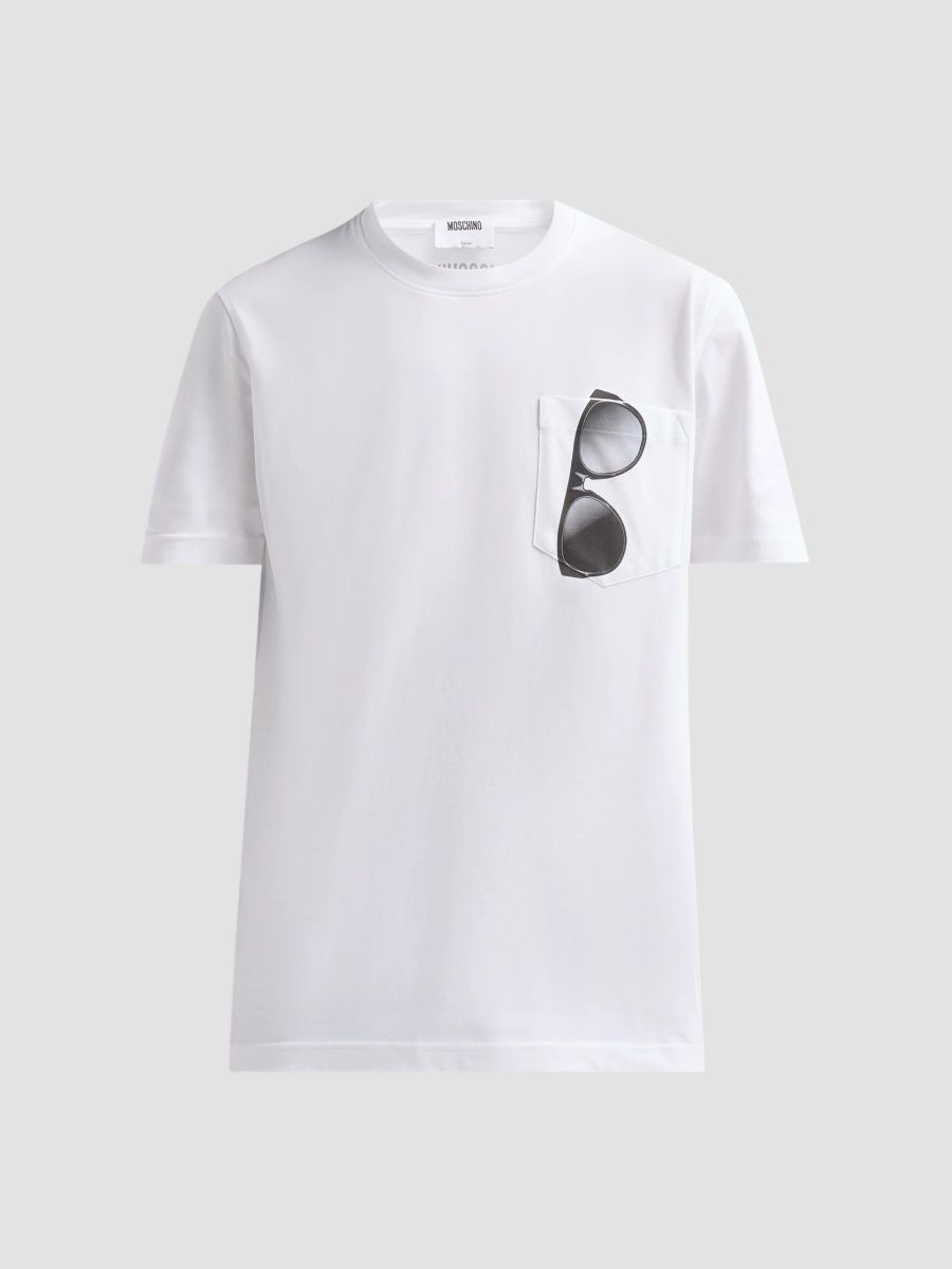 Moschino Men's Trompe L'oeil Cotton Jersey T-Shirt - Multi White - Size XXL
