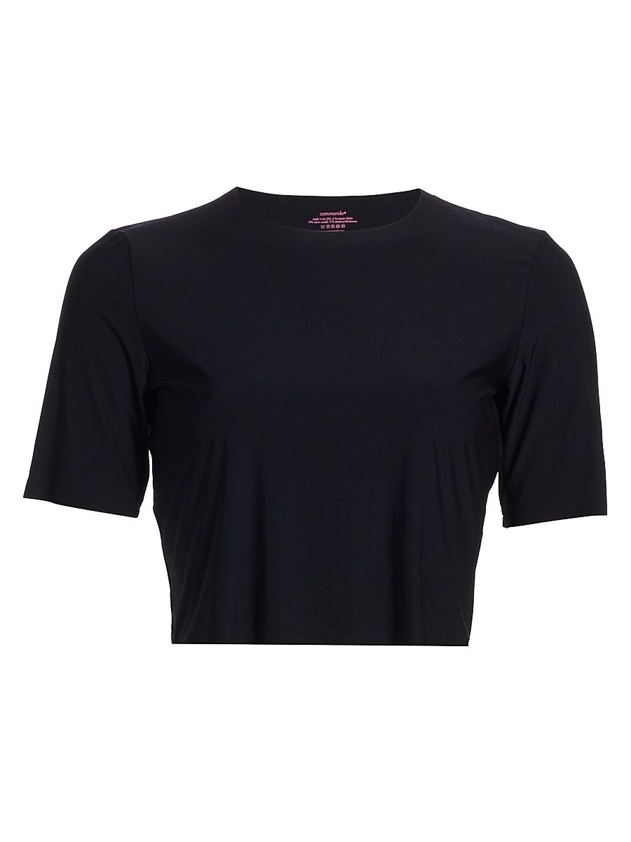 Women's Butter Cropped T-Shirt - Black - Size XL