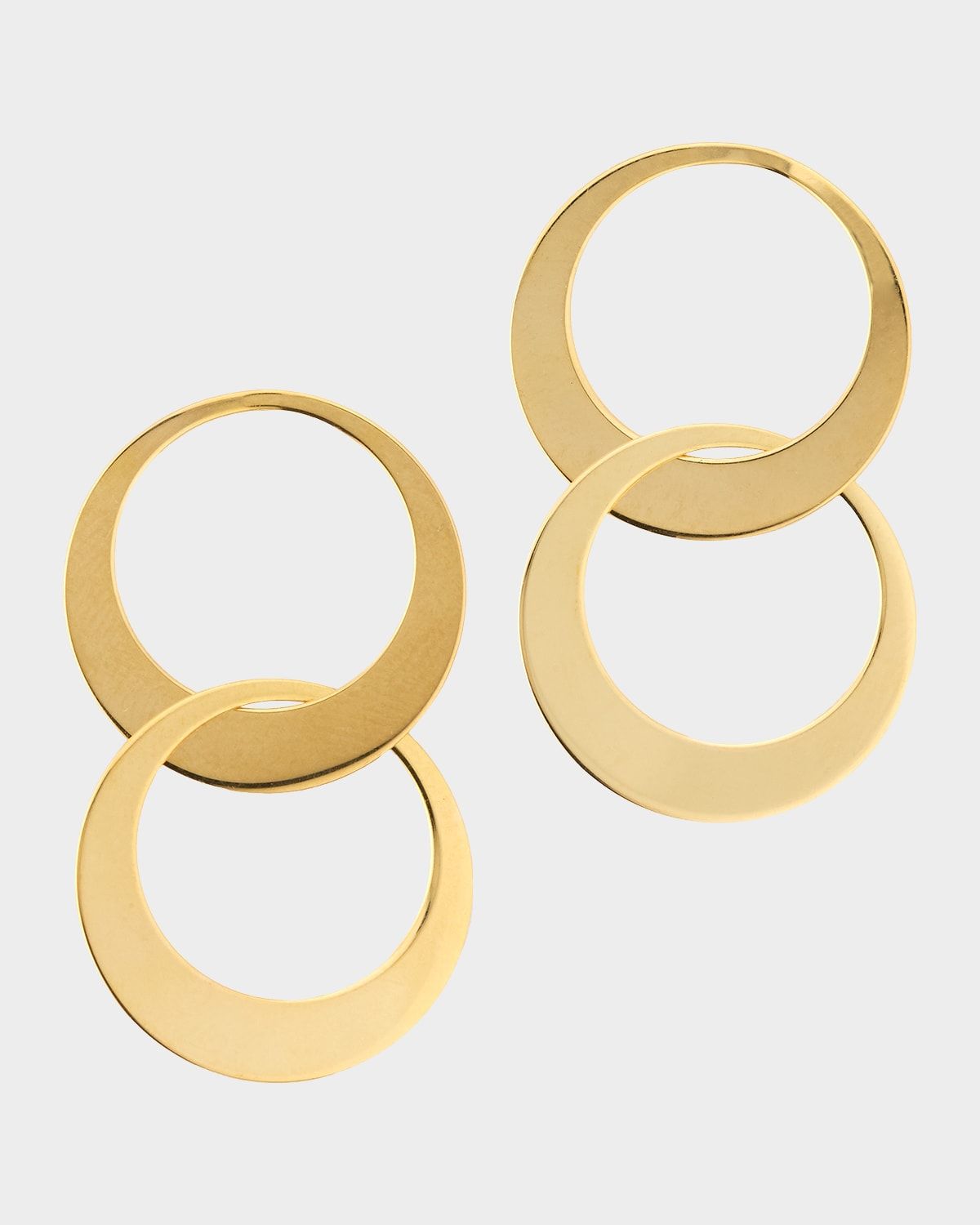 Double Interlocking Circle Earrings