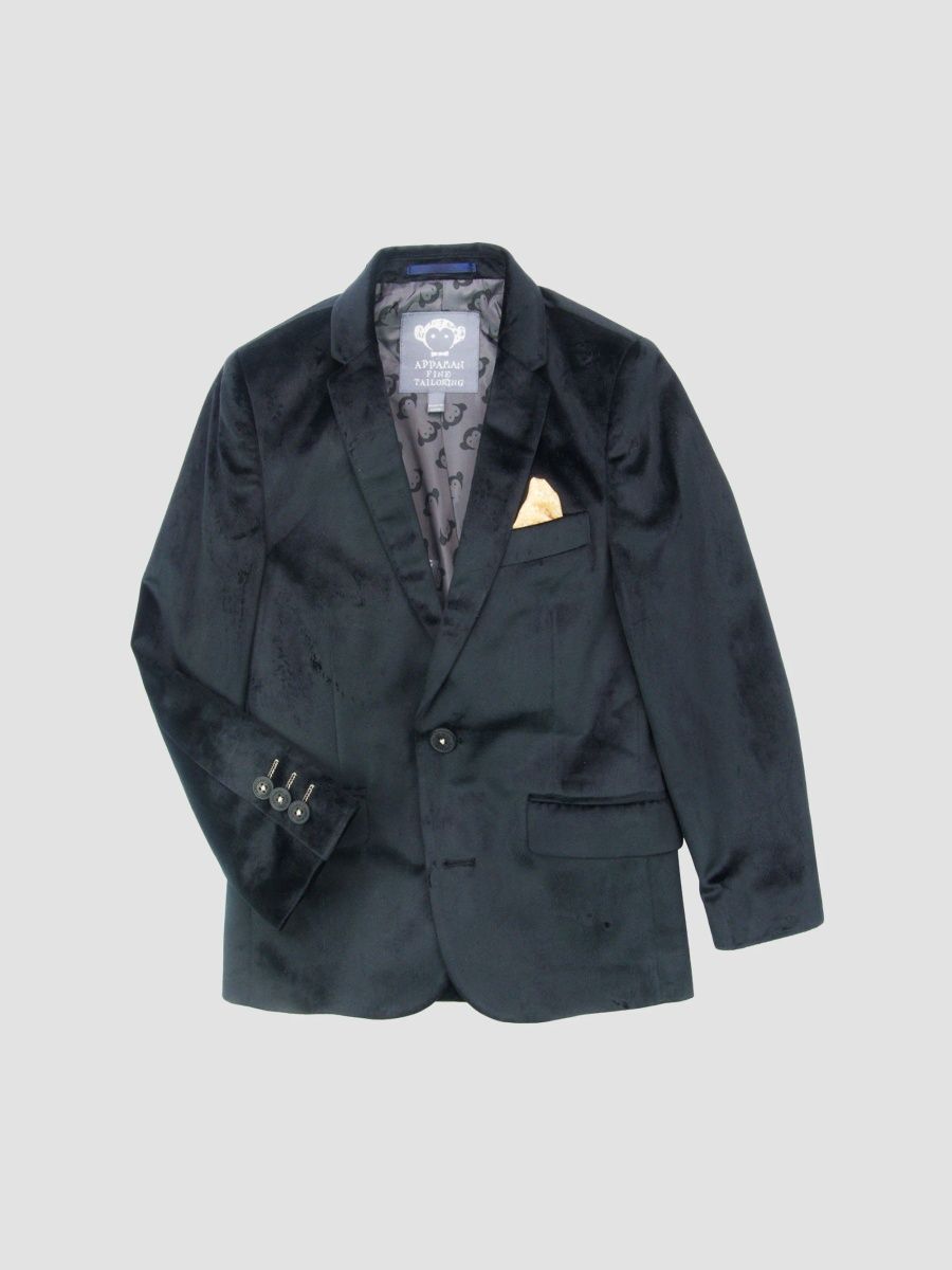 Appaman Boy's Little Boy's & Boy's Classic Velvet Blazer - Black Velvet - Size 7