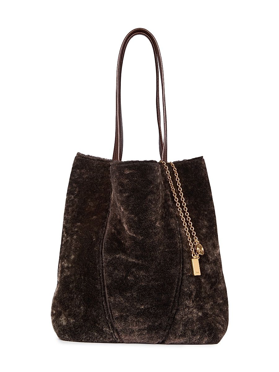 Women's Spin Shearling Tote Bag - Kohl Brown