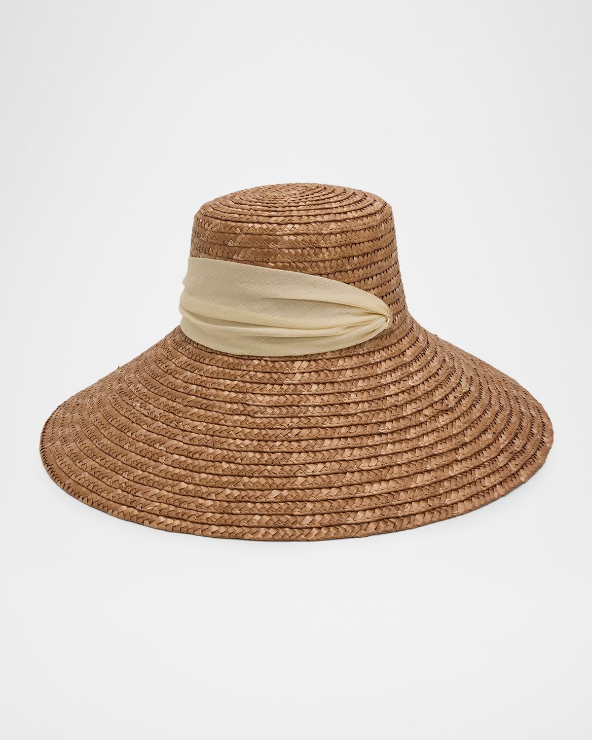 Mirabel Wide-Brim Straw Sun Hat