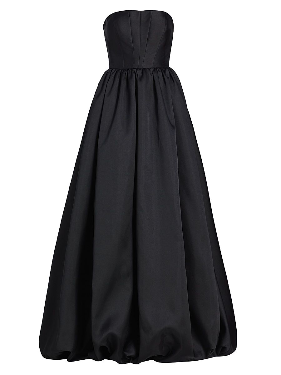 Women's Vieda Strapless Bubble-Hem Gown - Black - Size 2