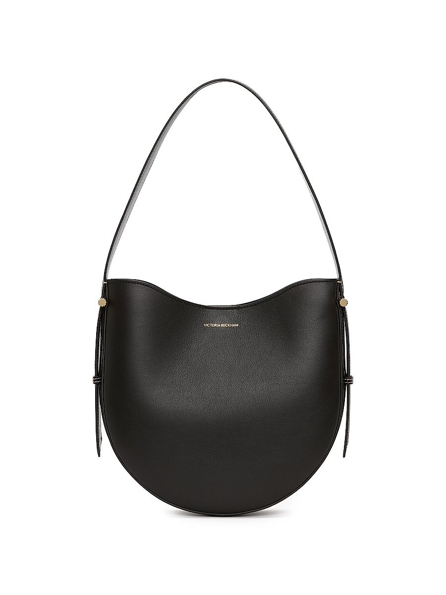 Women's Medium Dia Leather Hobo Bag - Black