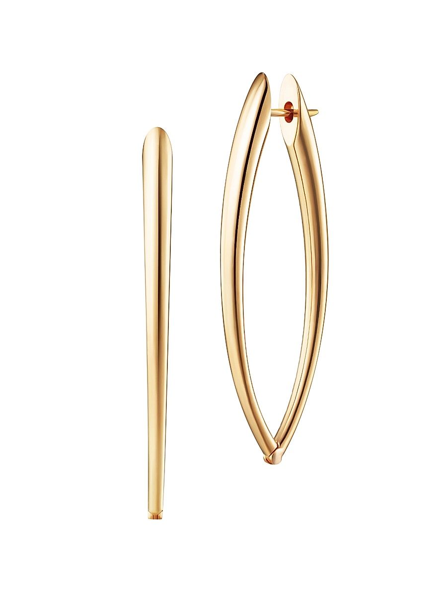 Women's Cristina 18K Yellow Gold Large Marquise Hoop Earrings - Yellow Gold